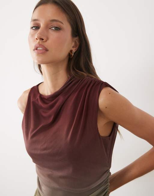 ASOS DESIGN - Vestito lungo in rete verde, 3 di 4