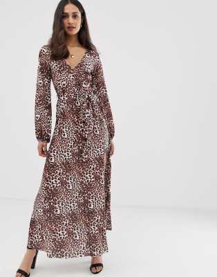 abito lungo leopardato