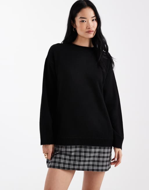 ASOS DESIGN - Vestito maglia nero, 4 di 4