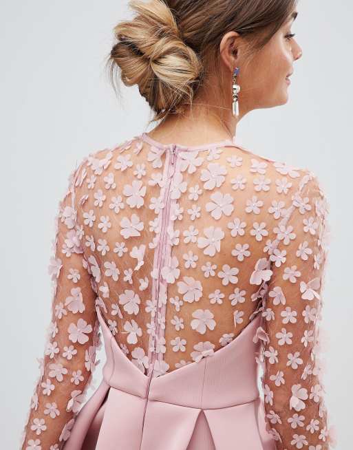 ASOS DESIGN Vestito midi da cerimonia a fascia in tessuto scuba