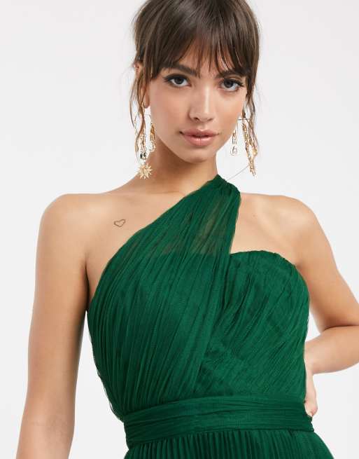 ASOS DESIGN - Vestito midi monospalla in tulle con ferretto sul fondo, 3 di 4