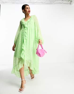 JiAmy Vestito da bambina con volant, a maniche lunghe, casual, linea ad