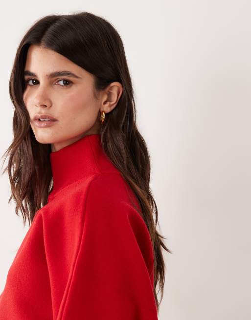 ASOS DESIGN vestito mini fasciante in maglia compatta rosso, 2 di 4