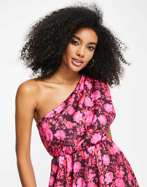 ASOS DESIGN - Vestito skater corto a palloncino a fiori, 3 di 4