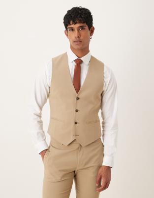 ASOS DESIGN - Veston de costume ajusté - Beige-Neutre