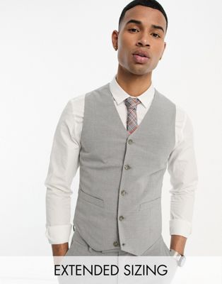ASOS DESIGN skinny suit waistcoat in grey - ASOS Price Checker