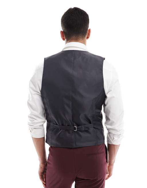 ASOS DESIGN - Veston de costume slim - Bordeaux, 2 de 5