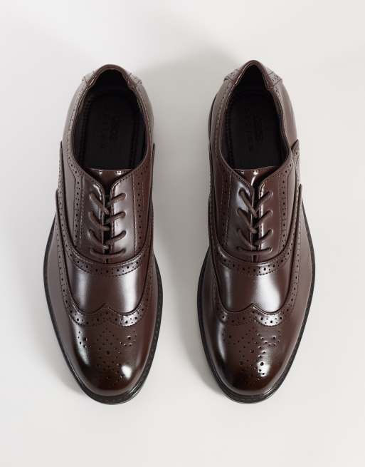 ASOS DESIGN vetersbrogues in bruin, 2 van 5