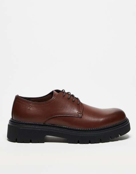 ASOS DESIGN - Veterschoenen met dikke zool in bruin - view 1