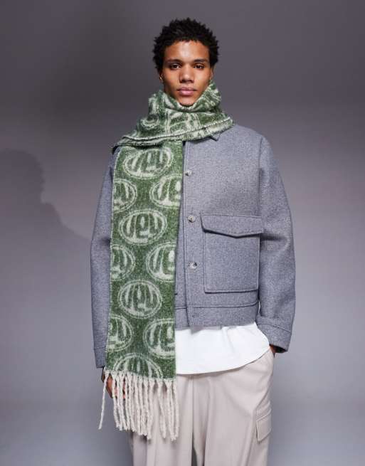 ASOS DESIGN vey printed graphic scarf