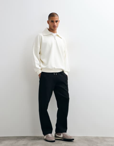 ASOS DESIGN vida byxor i scuba-liknande tyg i svart - view 1