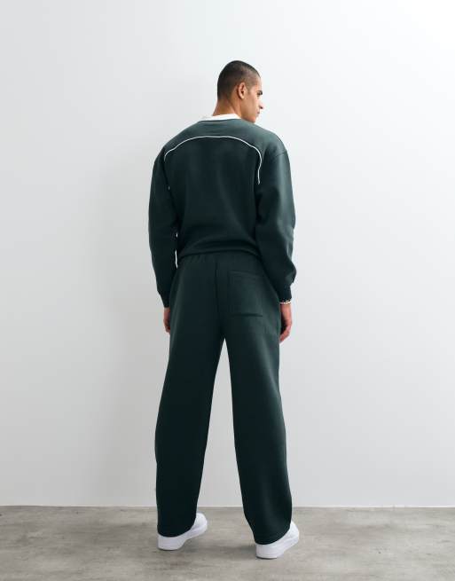 ASOS DESIGN vida joggers med passpoal i mörkaste gran, 5 av 5