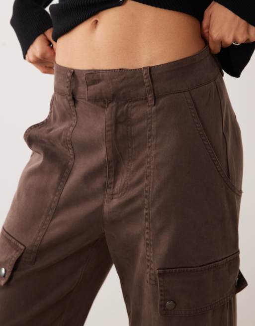 ASOS DESIGN vida utility cargobyxor i chokladbrun, 5 av 5