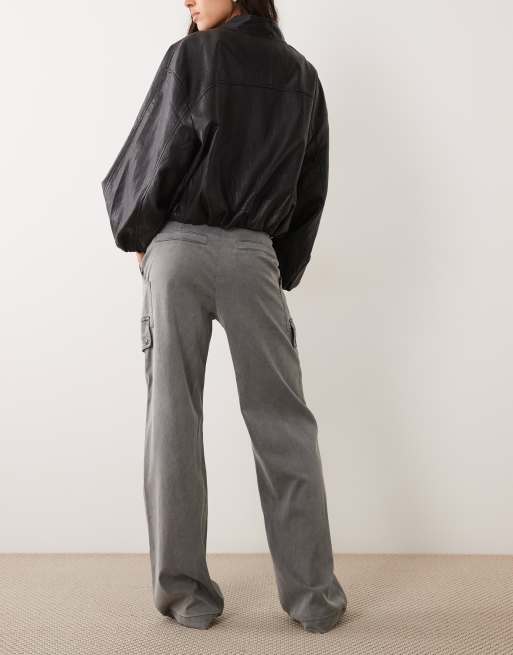 ASOS DESIGN vida utility cargobyxor i grått, 4 av 5