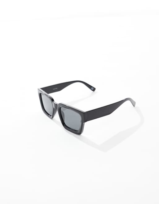 ASOS DESIGN - Vierkante zonnebril met zwart afgeschuind montuur, 2 van 3