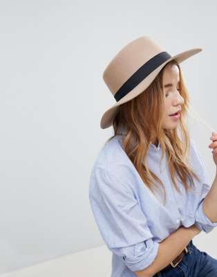 ASOS DESIGN - Vilten boothoed in licht kameelkleur met maatverstelling |  ASOS