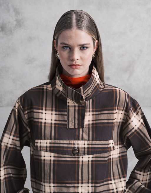 ASOS DESIGN - Vindjakke med ternet print - Del af sæt, 3 af 4