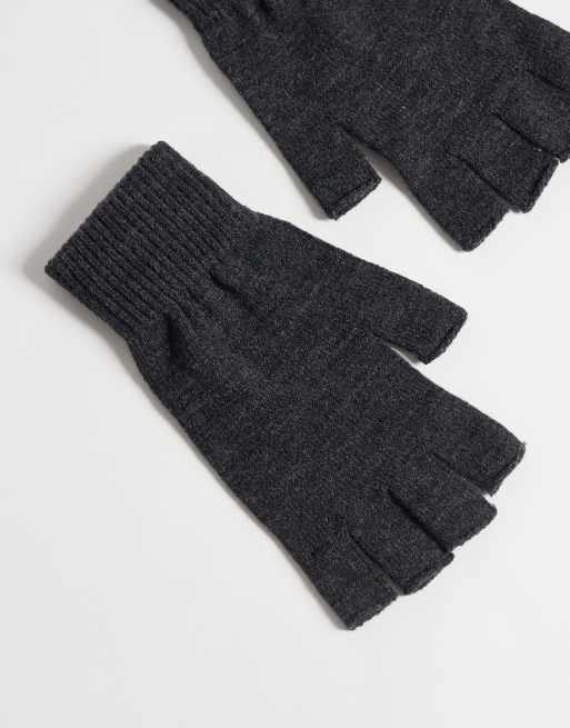 ASOS DESIGN vingerloze handschoenen in antracietgrijs, 2 van 3