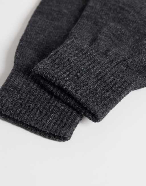 ASOS DESIGN vingerloze handschoenen in antracietgrijs, 3 van 3