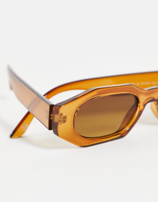 ASOS DESIGN - Vinklede brune solbriller med tonet glas , 3 af 4