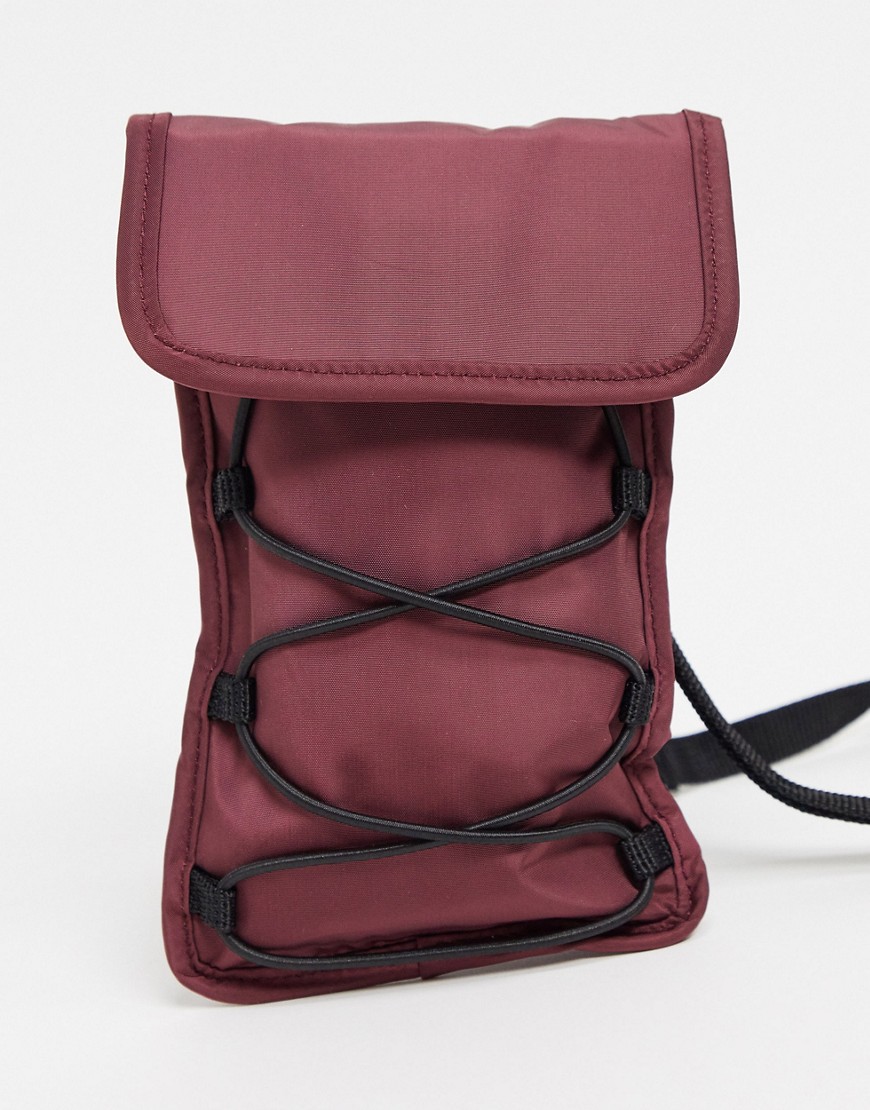 ASOS DESIGN – Vinröd crossbody-väska med bungyrep