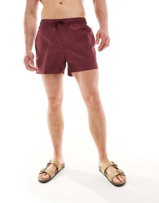 ASOS DESIGN – Vinröda korta badshorts , 2 av 4