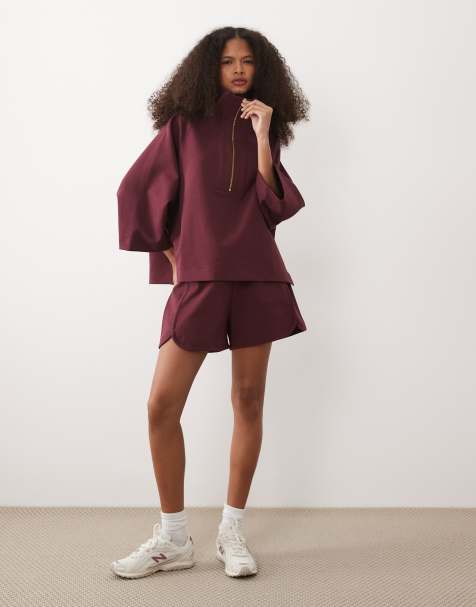 ASOS DESIGN – Vinröda löparshorts - view 1