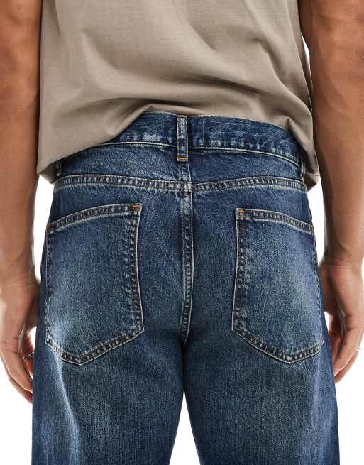 ASOS DESIGN vintage flare jean in dark wash blue, 4 of 5