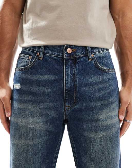 ASOS DESIGN vintage flare jean in dark wash blue, 5 of 5