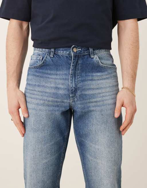 ASOS DESIGN vintage flare jeans in mid wash blue, 5 of 5