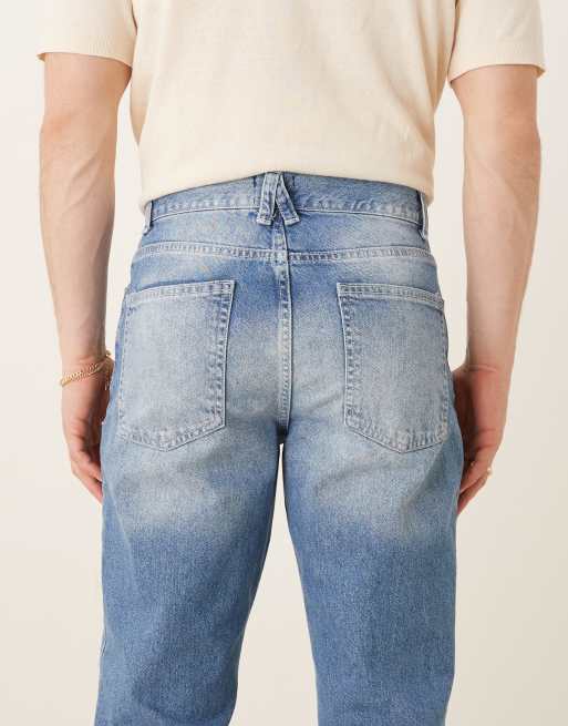 ASOS DESIGN vintage flared jeans in light wash blue, 4 of 5