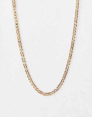 ASOS DESIGN vintage inspired curb neckchain in gold tone