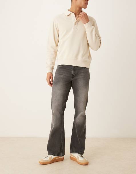 ASOS DESIGN - Vintage stijl flared jeans in zwart met getinte wassing - view 1