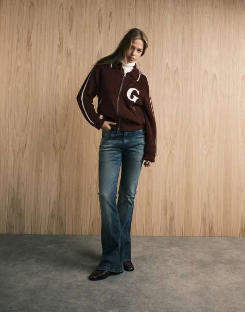 ASOS DESIGN – Vintageblå bootcut-jeans med låg midja - view 1
