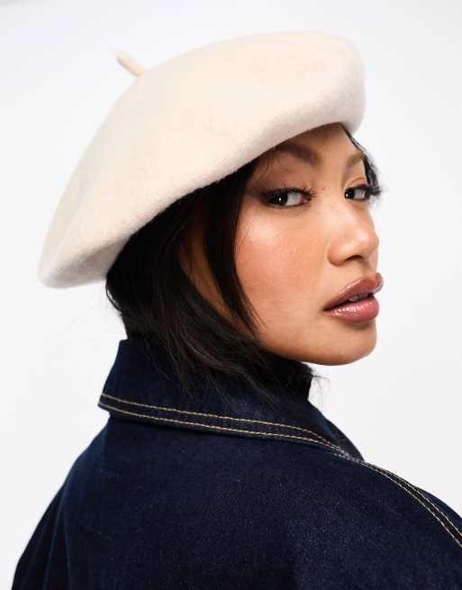 ASOS DESIGN - Vinterhvid baret i uld