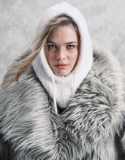 ASOS DESIGN - Vinterhvid strikket hue - view 1