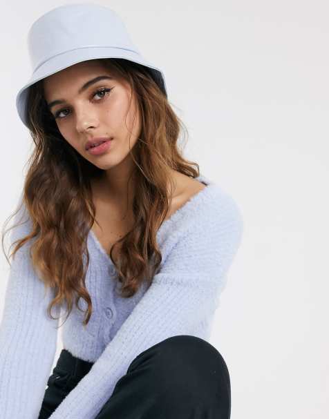 ASOS DESIGN – Vinyl-Anglerhut in Zartblau