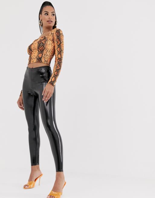 ASOS DESIGN vinyl legging