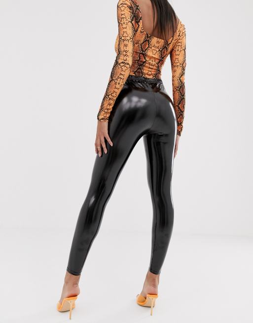 ASOS DESIGN Petite vinyl legging