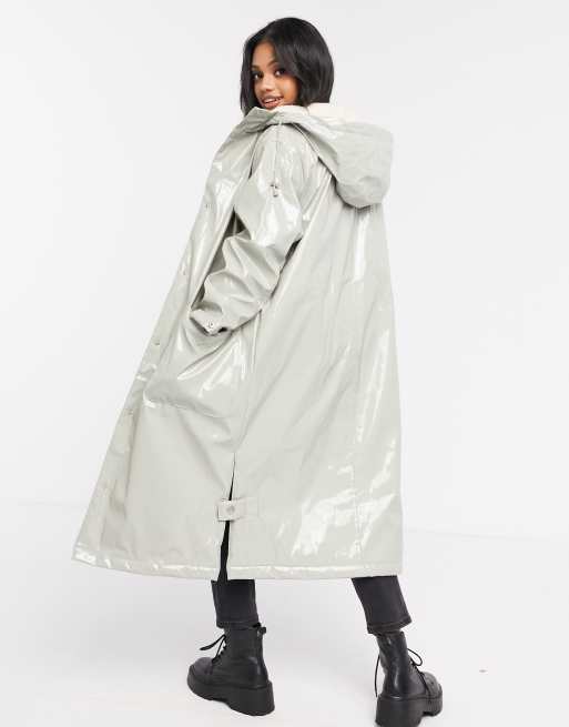 White vinyl sale raincoat