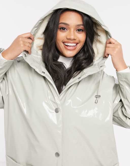 Womens 2024 vinyl raincoat