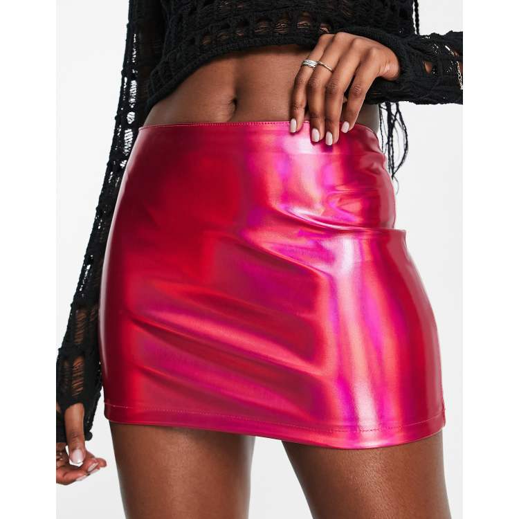 Pink pvc skirt asos sale