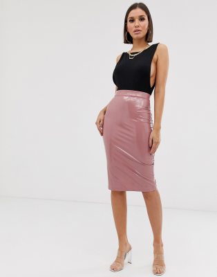 asos midi bodycon skirt