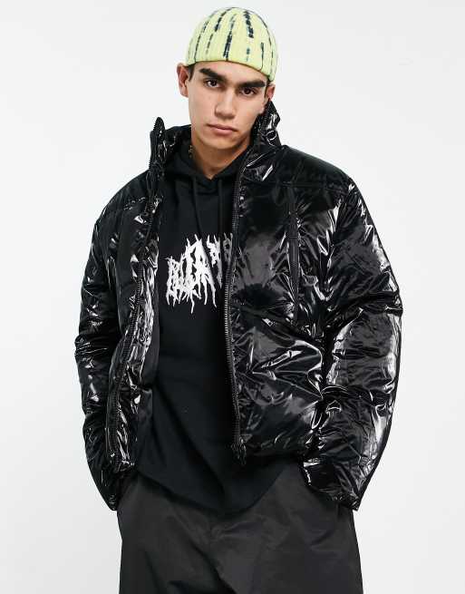 Black on sale vinyl puffer