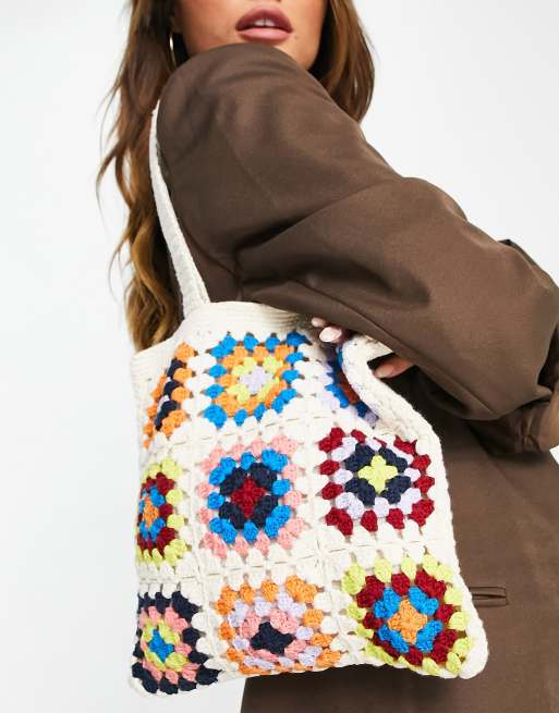 ASOS DESIGN – Virkad shoppingväska