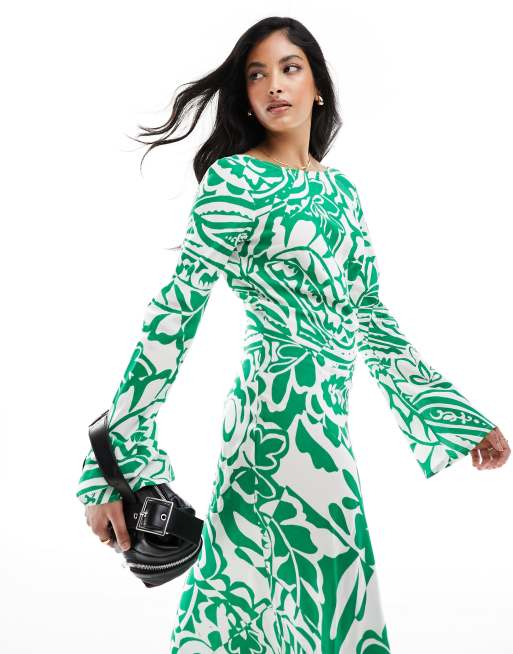 Asos green and white dress sales