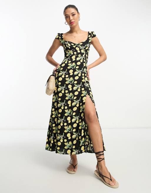 Asos lemon dress on sale