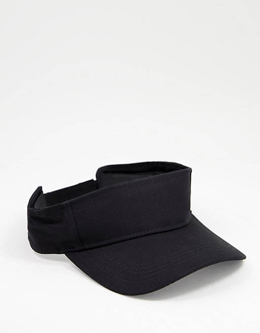 ASOS DESIGN visor cap in black