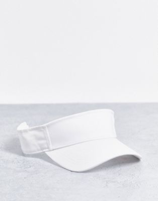 ASOS DESIGN visor cap in white