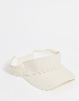 ASOS DESIGN cotton visor in ecru